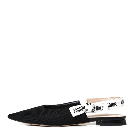 CHRISTIAN DIOR

Technical Fabric Ribbon J'Adior Sling-Back Ballet Flats 36 Black | Fashionphile