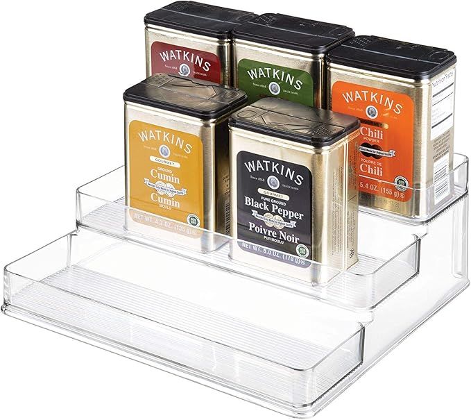 iDesign Linus Plastic Stadium Spice Racks, BPA-Free 3-Tiered Organizer for Kitchen, Pantry, Bathr... | Amazon (US)