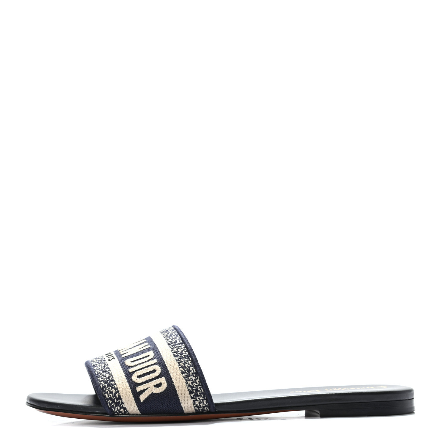 CHRISTIAN DIOR

Canvas Embroidered Dway Mules Slide Sandals 38 Deep Blue | Fashionphile