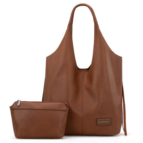 Montana West Purses and Handbags Slouchy Hobo Bags for Women Tassel Zipper Shoulder Top Handle Tote Vegan Leather MWC2-195DBR | Amazon (US)