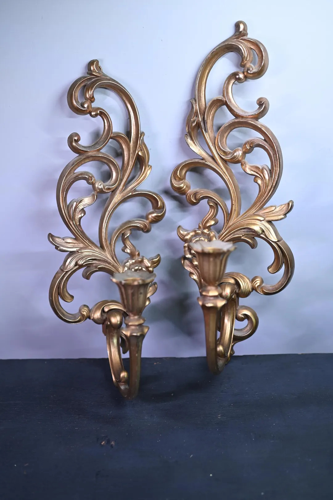 Vintage Syro Plastic Wall Candle Holder Sconces | Etsy (US)