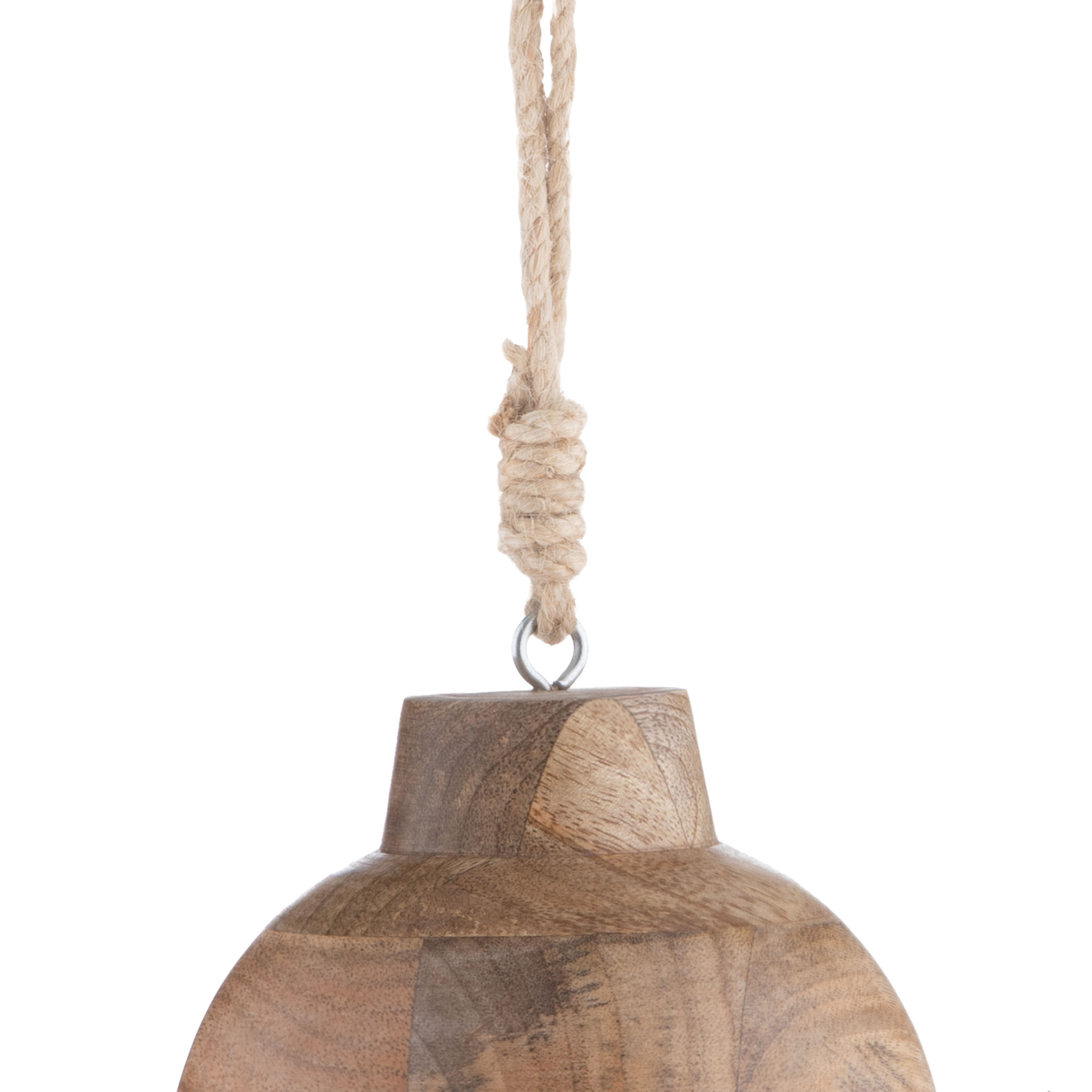 Wood Jingle Bell Christmas Hanging Décor in Natural Finish, 6 inch, by My Texas House | Walmart (US)