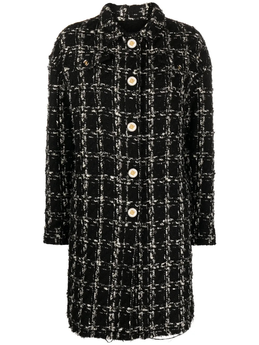 Giambattista Valli Checked Tweed Coat - Farfetch | Farfetch Global