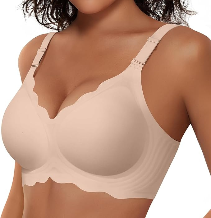 Vertvie Seamless Bras for Women No Underwire Wireless Push Up Bra Support Full Coverage Bralette ... | Amazon (US)