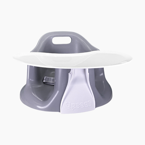 Upseat Baby Floor & Booster Seat with Tray in Grey | Babylist