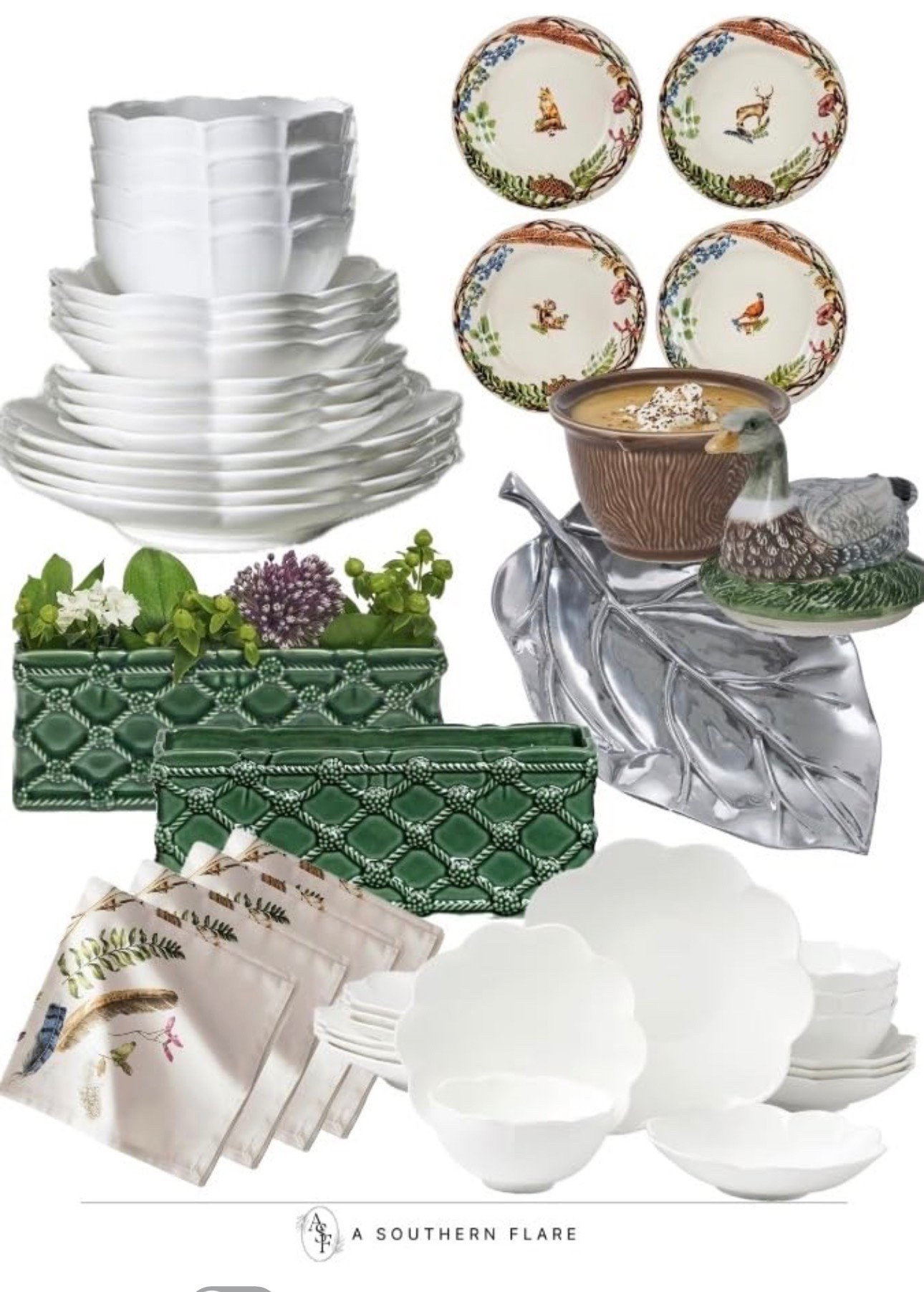 Hosting a dinner party? Check out these gorgeous table settings and kitchen accessories. They're perfect for any occasion! #HomeDecor #DinnerParty