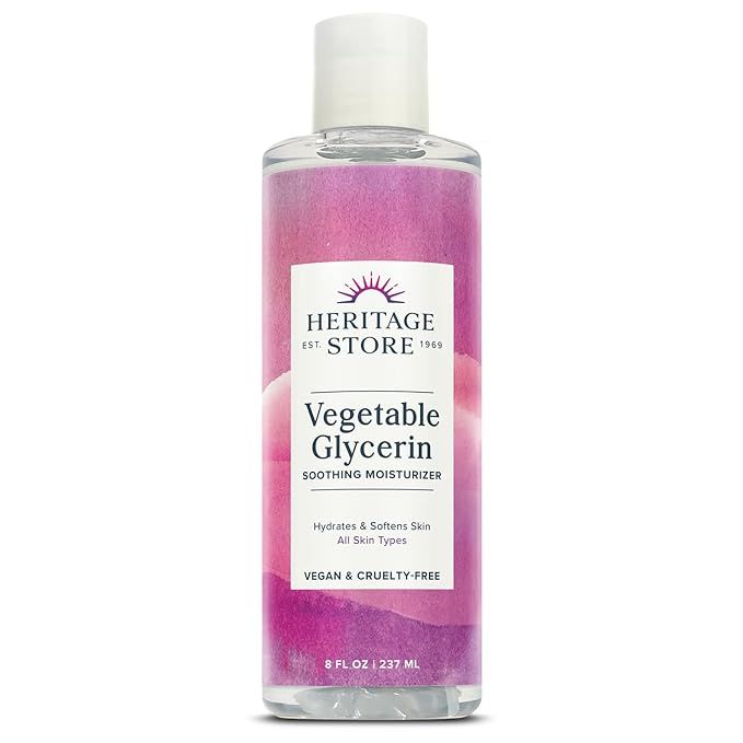 HERITAGE STORE Vegetable Glycerin, Organic | Non-Oil Moisturizer For Face & Body Care, Hair Care ... | Amazon (US)