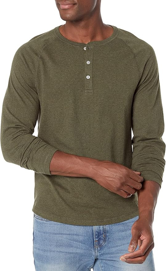 Amazon Essentials Men's Slim-Fit Long-Sleeve Henley Shirt | Amazon (CA)