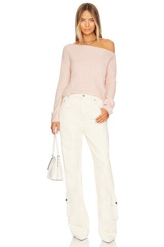 Lovers + Friends Alayah Off Shoulder Sweater in Soft Pink from Revolve.com | Revolve Clothing (Global)