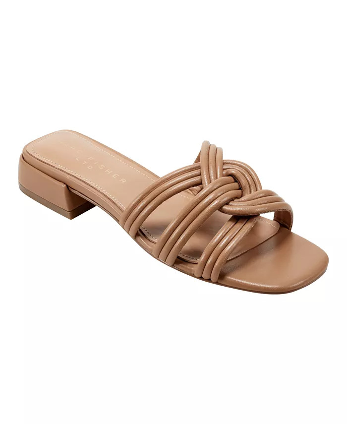 Marc Fisher LTD Women's Casara Slip-On Square Toe Dress Sandals - Macy's | Macy's