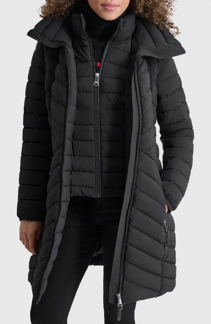 DKNY Stretch Packable Coat | Nordstromrack | Nordstrom Rack