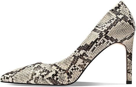 JARO VEGA Women Snakeskin Heels, Animal Pirnt Slip On Pointed Toe Pumps, Closed Toe High Stiletto... | Amazon (US)