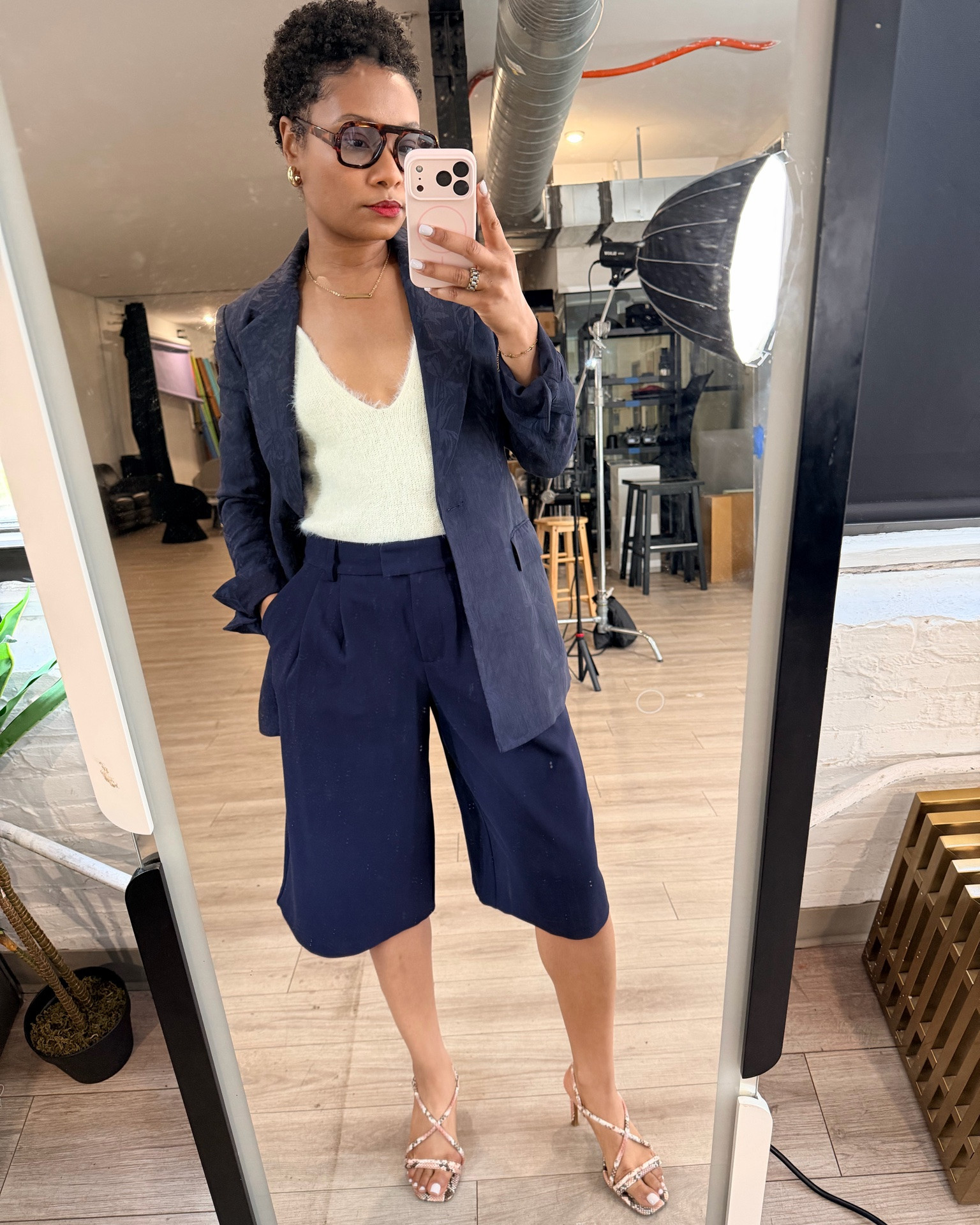 What I wore for our most recent podcast recording! The theme? Navy blue!

#LTKgrwm #LTKootd #LTKSeasonal