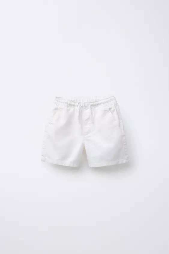 STANDARD LINEN AND COTTON SHORTS | Zara US