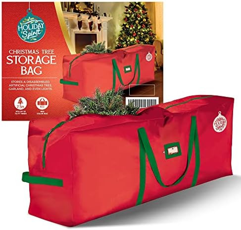 HOLIDAY SPIRIT Christmas Tree Storage Bag - Heavy-Duty Tree Bag with Durable Reinforced Handles &... | Amazon (US)