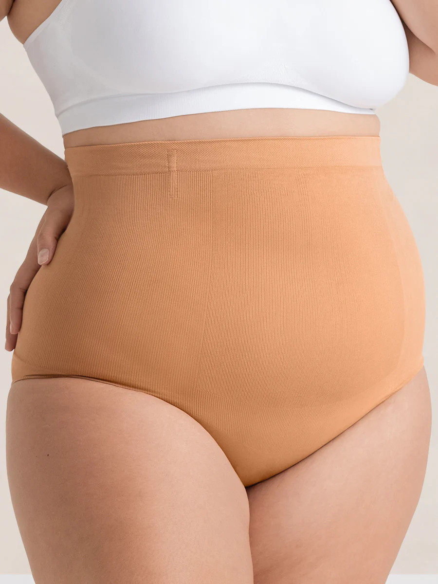 Shapermint Essentials All Day Every Day High-Waisted Shaper Panty Shapewear Sand XS / S | Shapermint