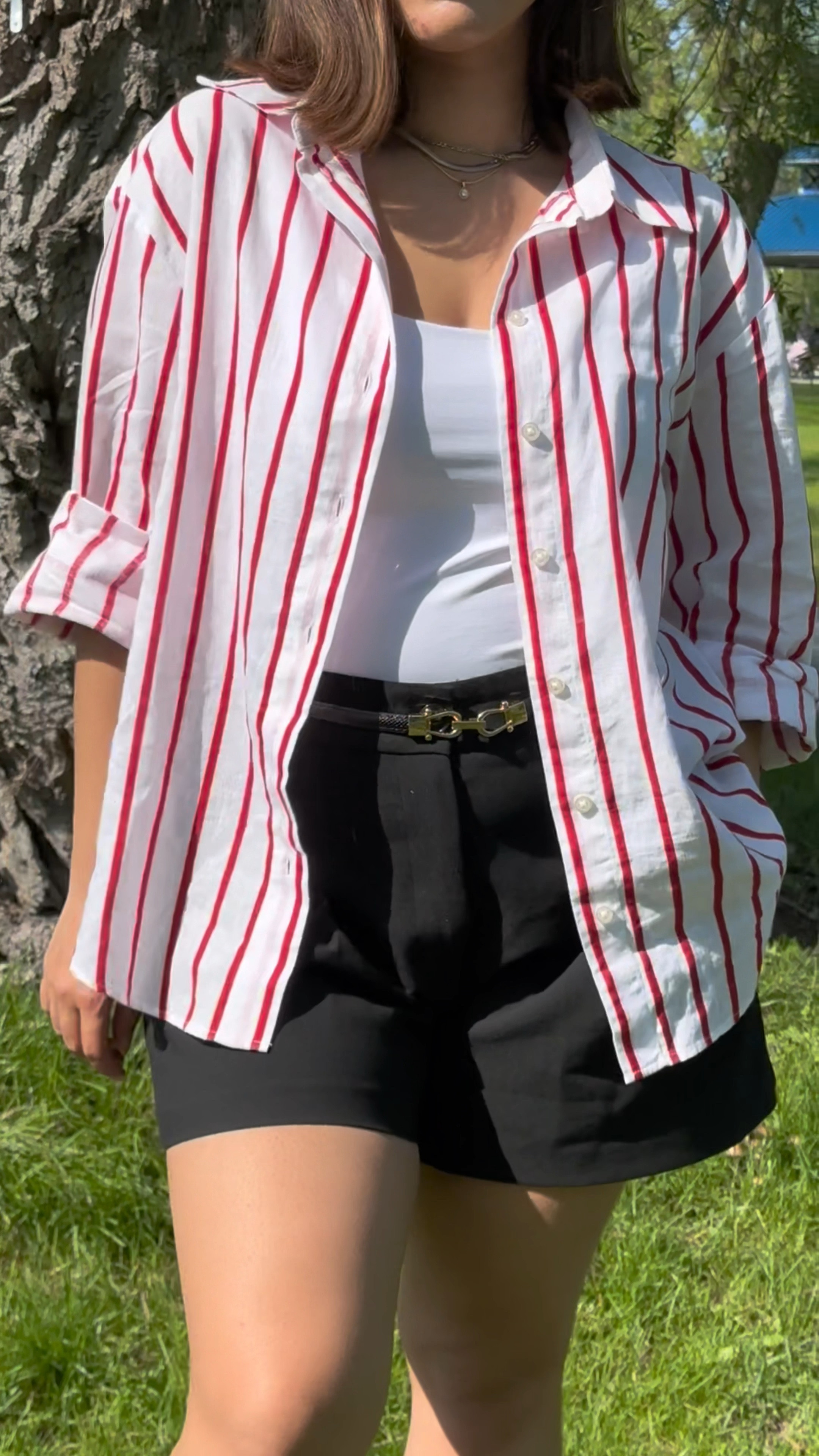 Striped shirt- H&M
Shorts- Zara , product code- 2391/583
Tank top- Zara, product code- 3905/931
Sandals- zara, code- 3603/310



#LTKmidsize #LTKsummer #LTKcanada