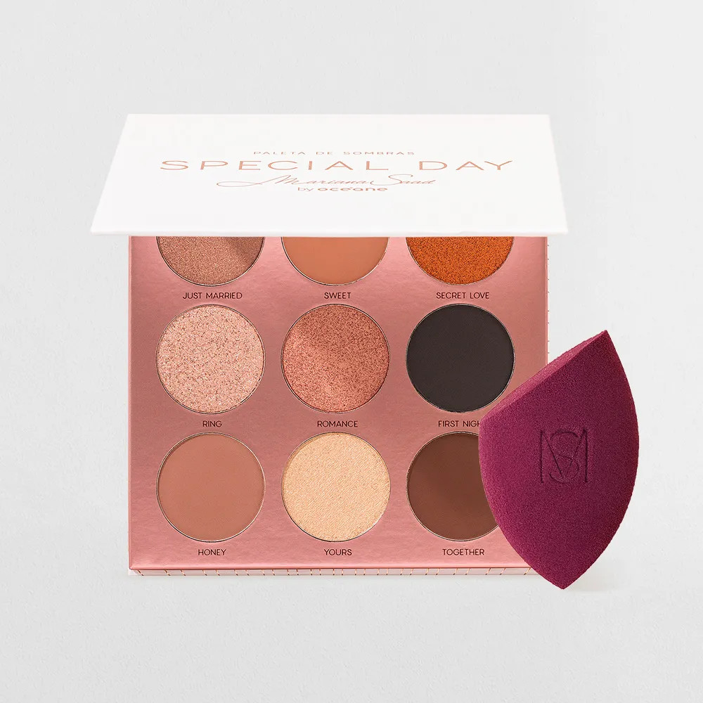 Kit Paleta de Sombras Special Day  + Esponja de Maquiagem Flat Blend (2 Produtos) | Oceane (BR)
