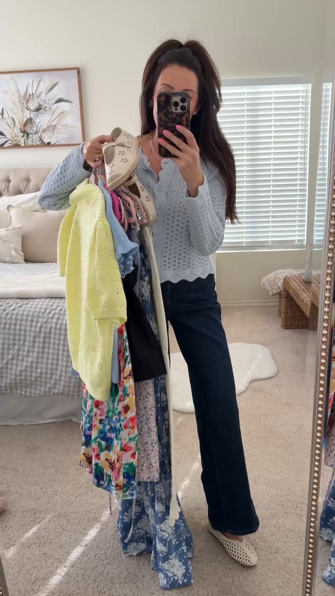 Comment DETAILS to shop🩷 the cutest spring Walmart haul that’s is giving designer—so many pieces remind me of Anthropologie or Madewell😍 the sweetest details & so many 100% cotton options! 
.
.
SIZING-
Sweaters-medium
Eyelet jeans-4
Dresses-small
Dark jeans-2 regular
Eyelet shoes-run tts, between go down
Butter core set-smalls
Pink tee-small
.
.
#walmartstyle 

#LTKmomlife #LTKootd #LTKSeasonal