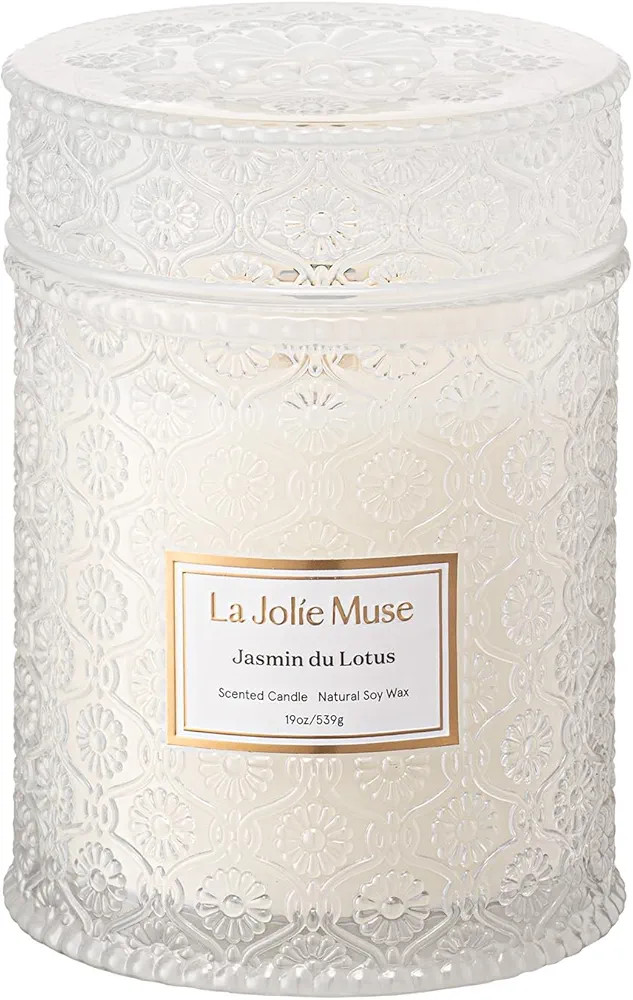 LA JOLIE MUSE Jasmin du Lotus Candle, Mothers Day Candle for Mom, Wood Wicked Scented Candles Gif... | Amazon (US)