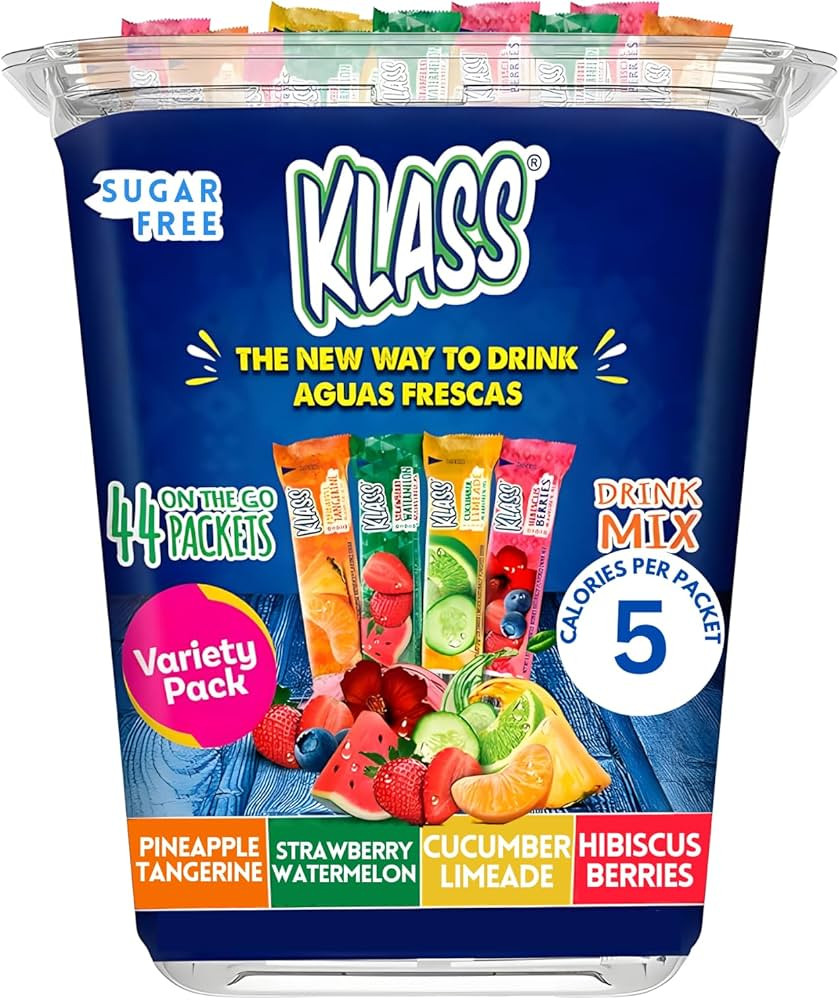 Drink Mix Klass Aguas Frescas - 44 Powdered Sugar Free Singles - Flavors: Cucumber Limeade Pineap... | Amazon (US)