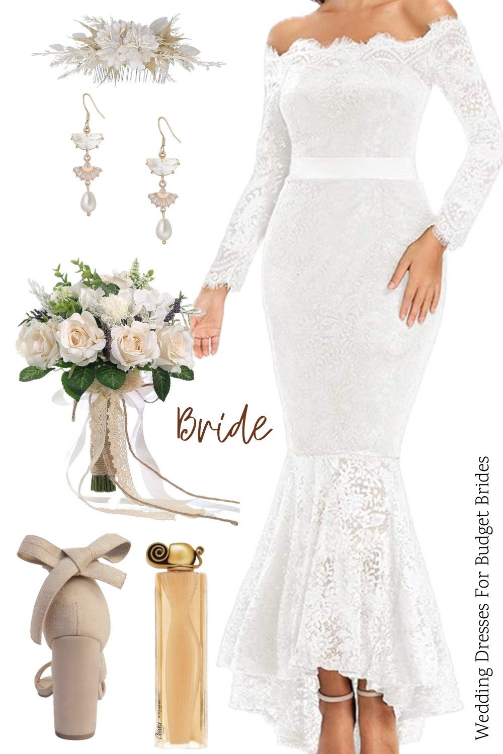 Affordable bride wedding day look from Amazon. Everything under $60 each. 

#LTKSeasonal #LTKWedding