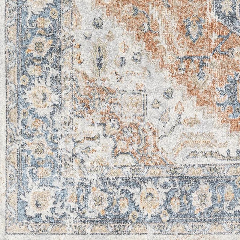 Weber Machine Washable Oriental Ivory/Blue Area Rug | Wayfair North America