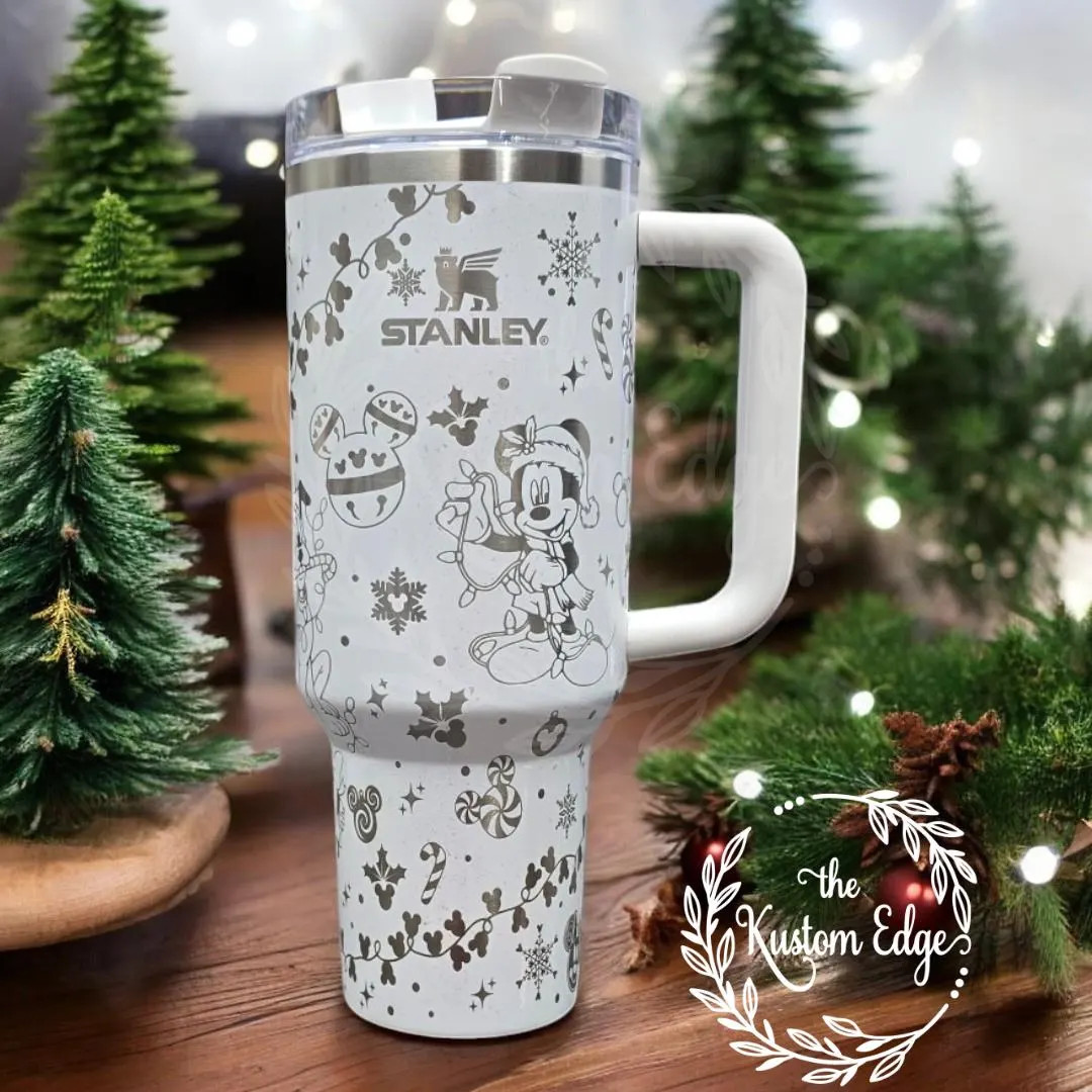 Holiday Mouse Christmas Character Laser Engraved Tumbler, 40oz 30oz Stainless Steel Stanley or Du... | Etsy (US)