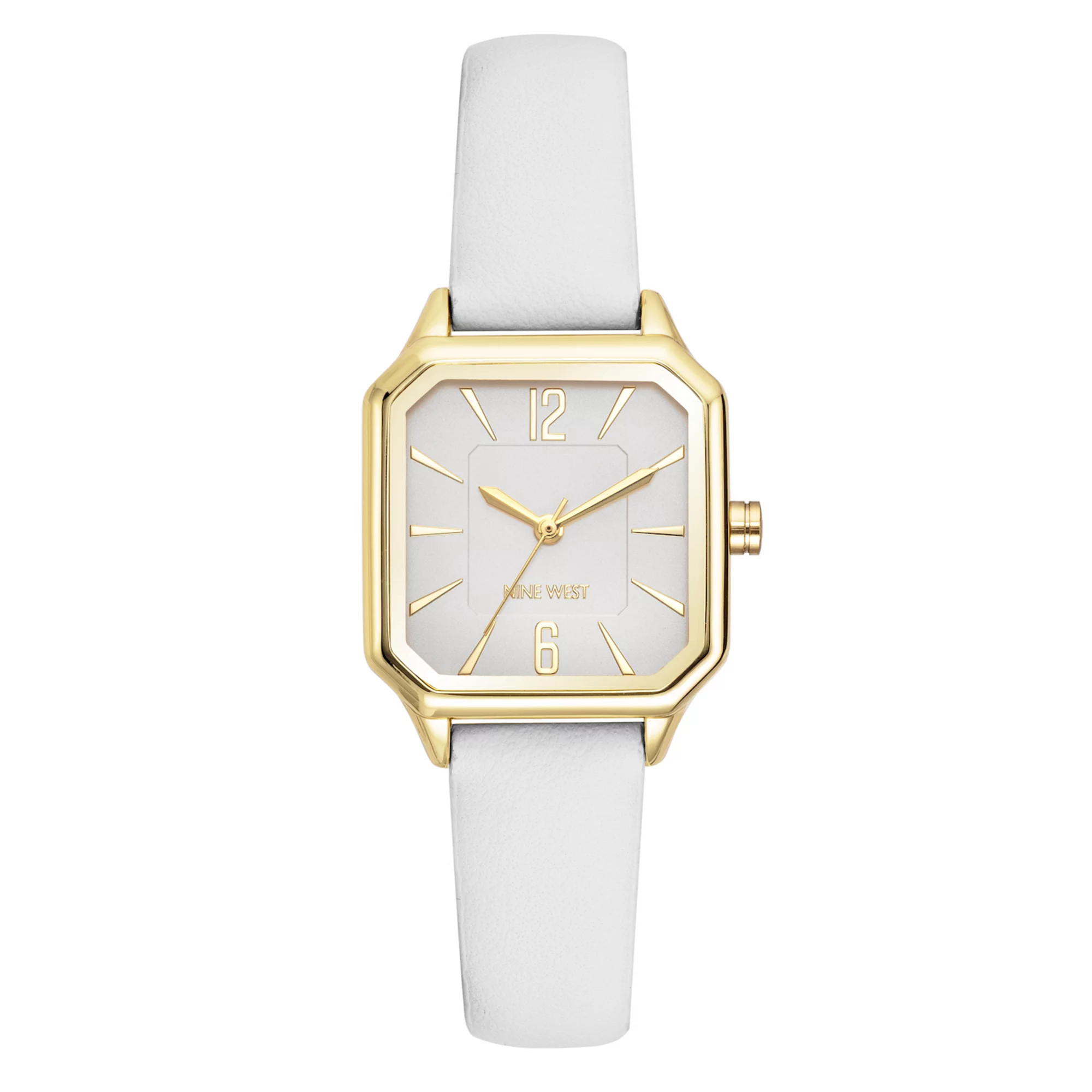 Nine West Women's White Strap Watch - NW3384GPWT | Kohl's
