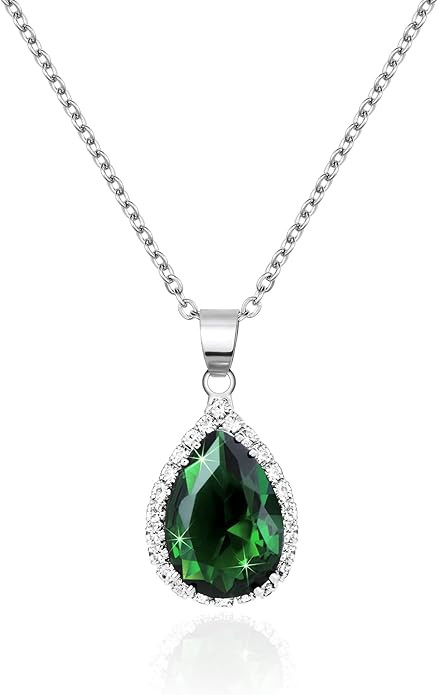 Linawe Crystal Chain Necklace for Women Trendy, Imitation Diamond Pendant, Statement Cubic Zircon... | Amazon (US)