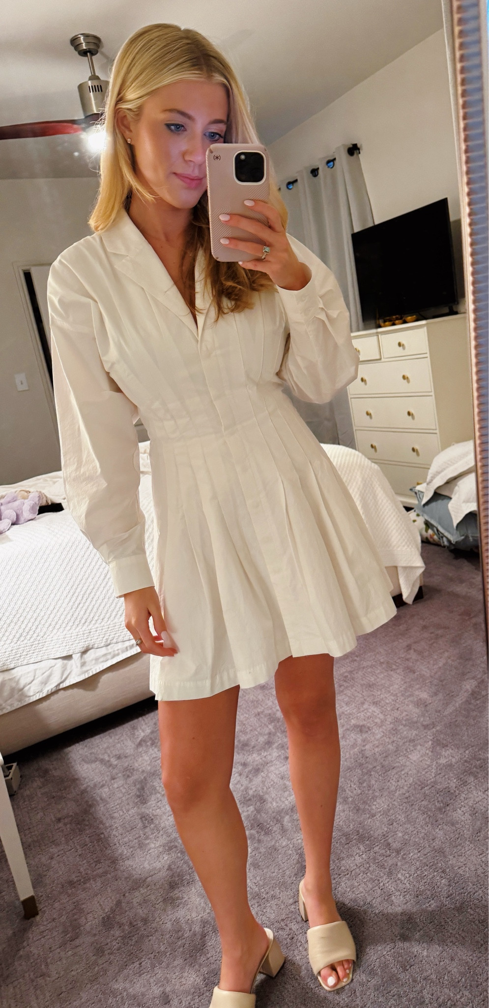 My favorite dress for work! Can’t wait to pair with some boots in the fall! Wearing a size small!

#LTKStyleTip #LTKSeasonal #LTKWorkwear