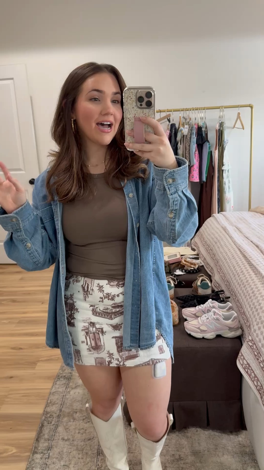 Wish I got a medium in skirt! I’ll be exchanging— wearing a small in denim shirt bc it’s oversized! small in tank tops 

#LTKSaleAlert #LTKStyleTip #LTKSummerEdit