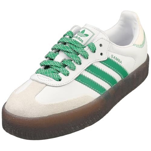 adidas Originals Sambae Womens Sneakers, Cloud White/Green/Off White, Size 7.5 | Amazon (US)