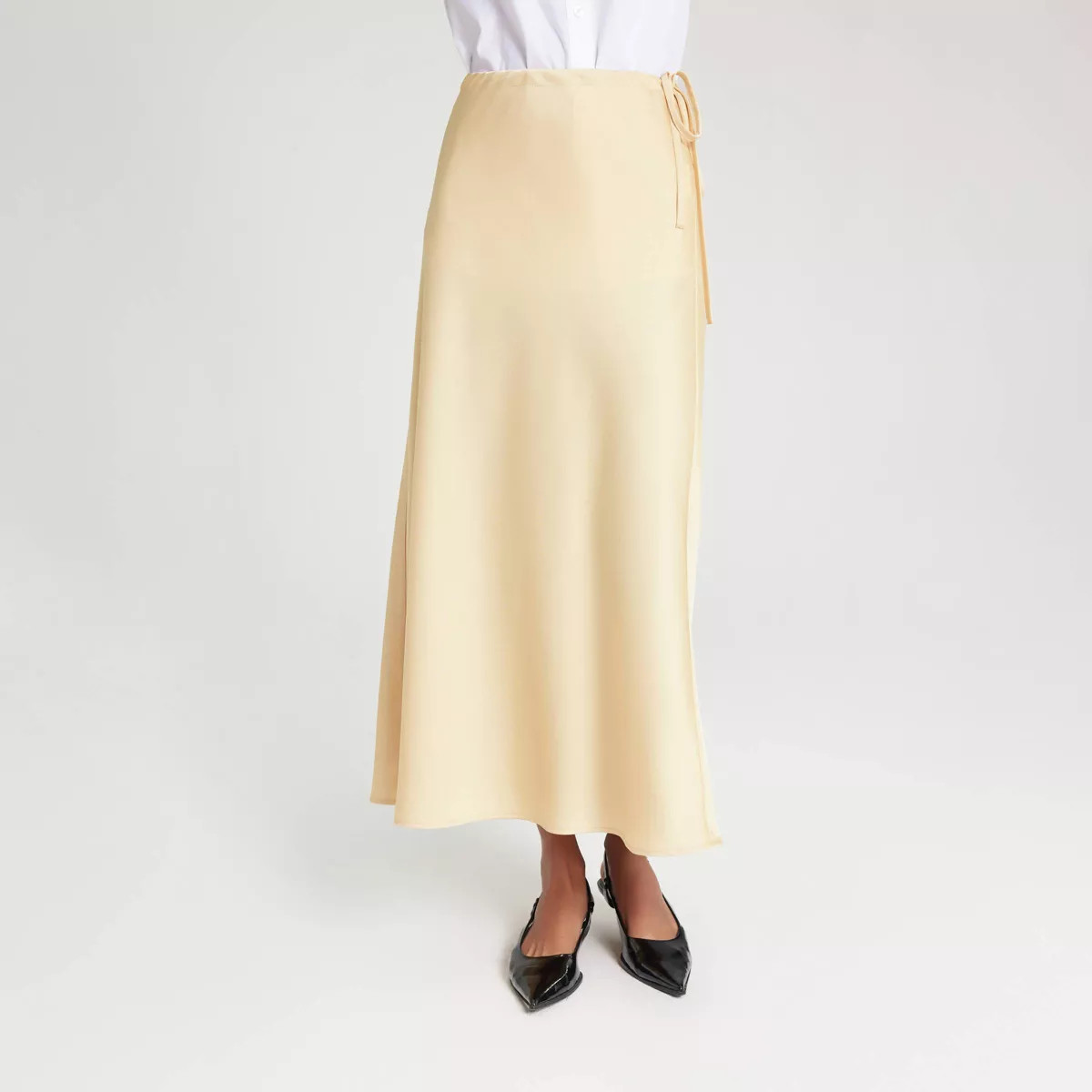 Women's Textured Satin Side-Tie Skirt - A New Day™ | Target