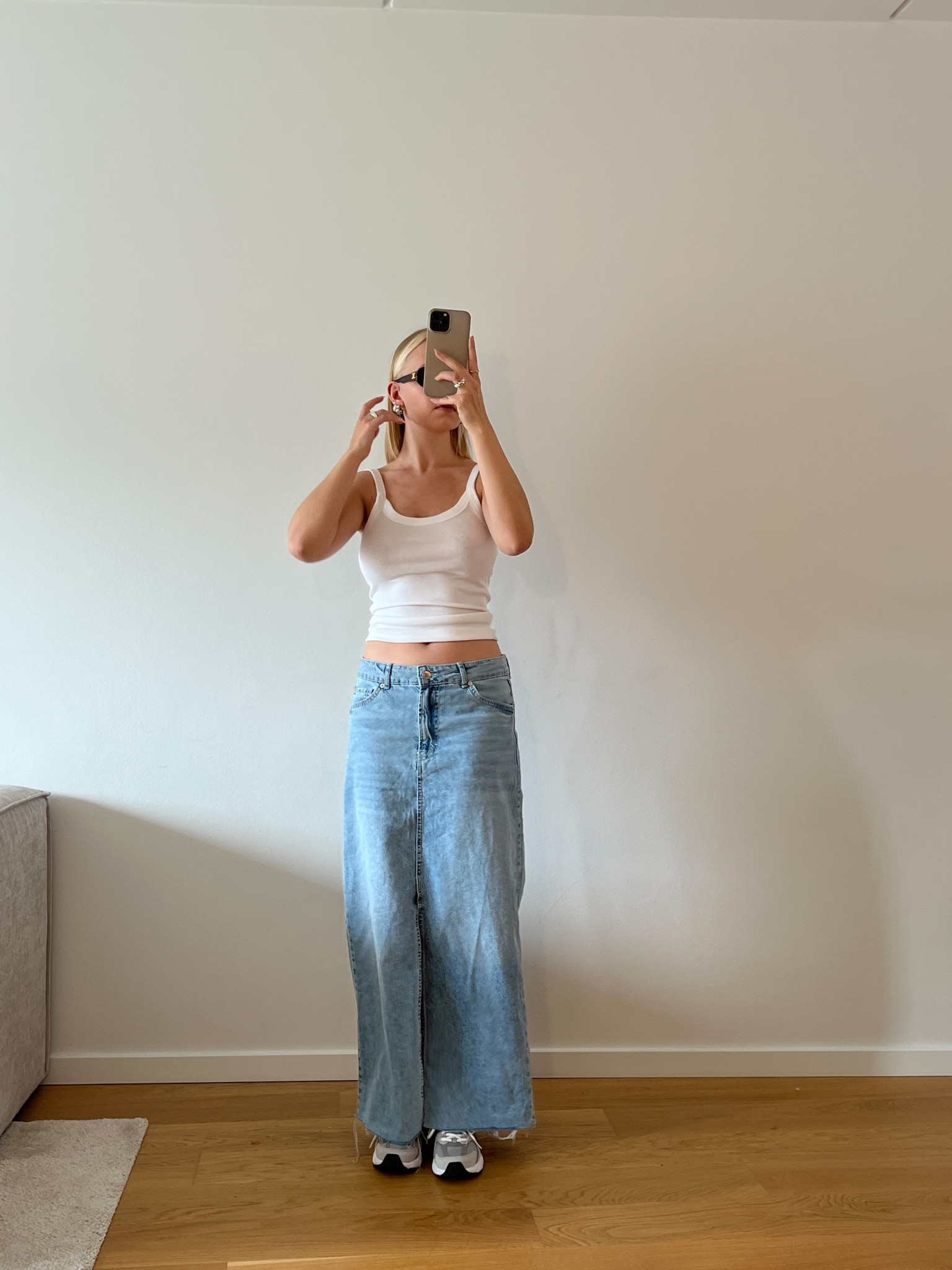 ASOS DESIGN denim midi skirt with … curated on LTK