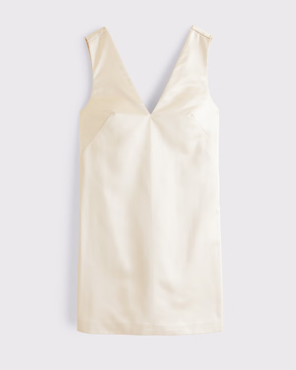 Women's Plunge Bow-Back Mini Dress | Women's Dresses & Jumpsuits | Abercrombie.com | Abercrombie & Fitch (US)