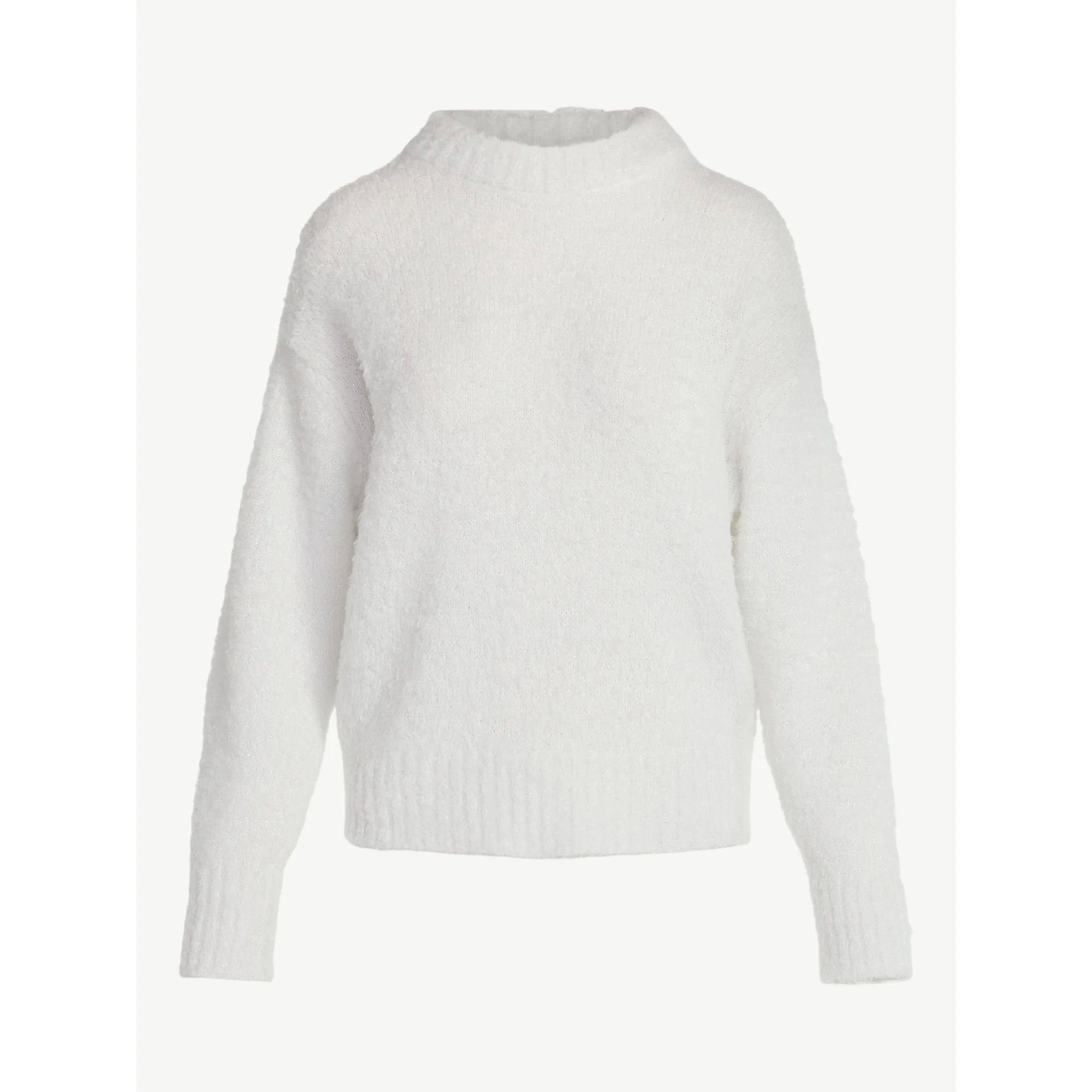 Free Assembly Women's Mock Neck Wedge Sweater with Long Sleeves, Sizes XS-XXL | Walmart (US)