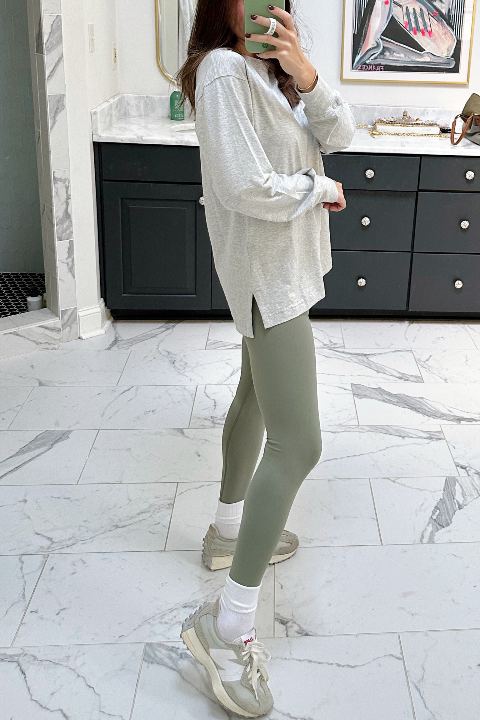 Lazy day ootd! Wearing a small in the tee! My code THHXSPANX gets you 20% off the leggings! 🤍 

#LTKSaleAlert #LTKFindsUnder50 #LTKFindsUnder100