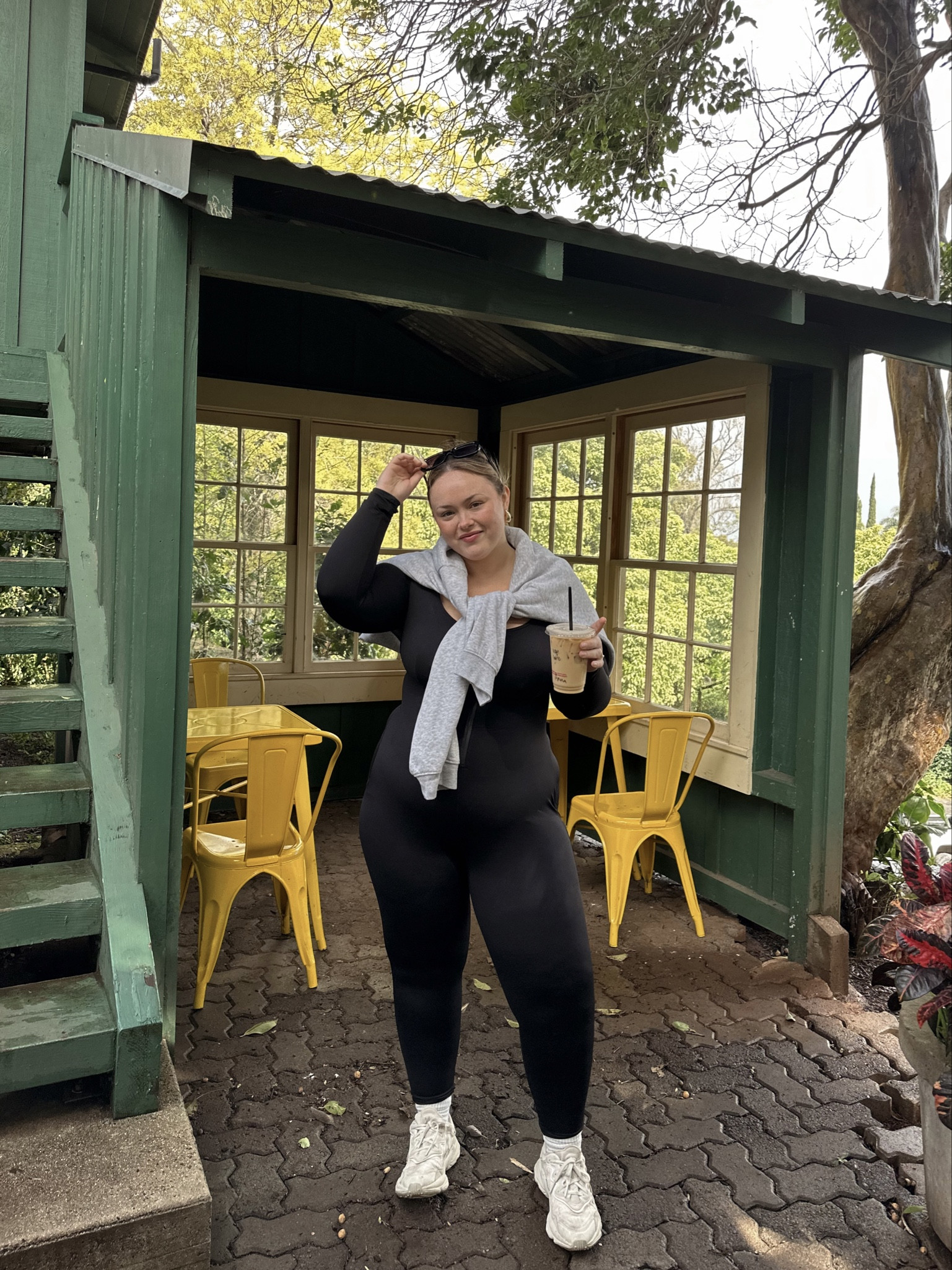 Wednesday morning coffee run ootd! Obsessed with this jumpsuit- it snatches sooo good and makes me feel so confident. when in doubt I always go for a chill athleisure look! wearing an XL. This is a good look for all seasons too! 

#LTKplussize #LTKfindsunder100 #LTKstyletip