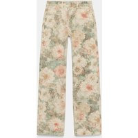 Zara - Z1975 Mid-Rise Straight Floral Print Jeans - Printed - 31 (Us 12) - Woman | Zara US