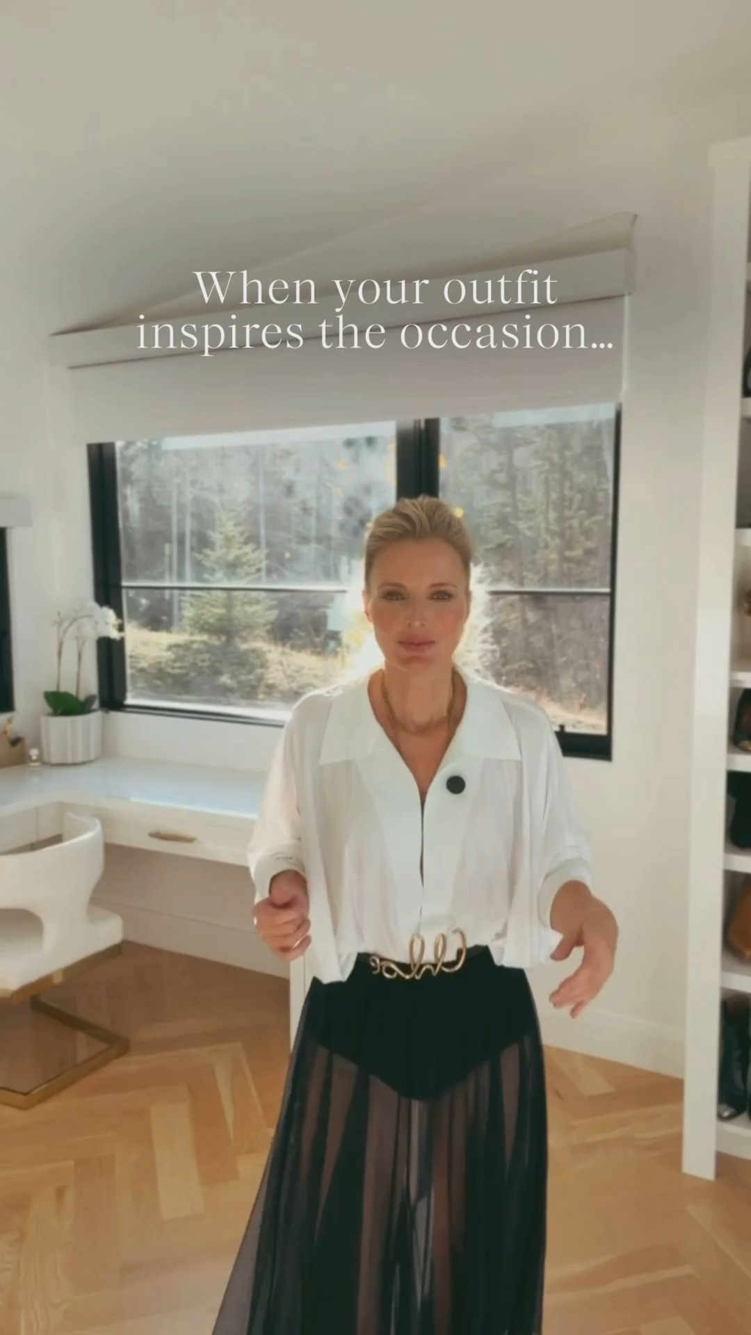 Sometimes an event decides the outfit, and sometimes the look decides the destination. This is the latter. ✨🖤🤍 Fits run true to size.

#LTKootd #LTKHoliday #LTKgrwm