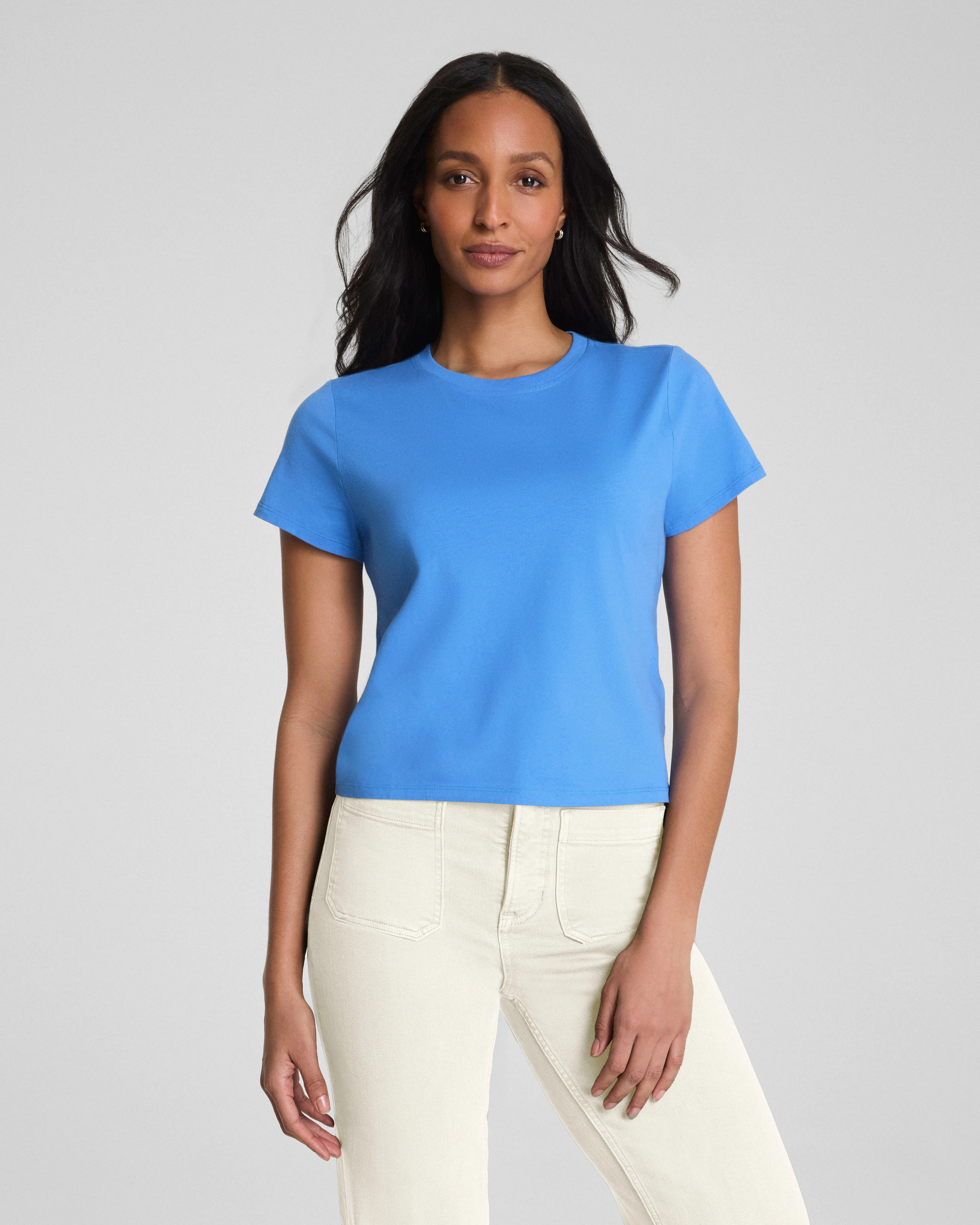 SPANX x Karla Welch Cropped 70s Tee | 100% Cotton | Spanx