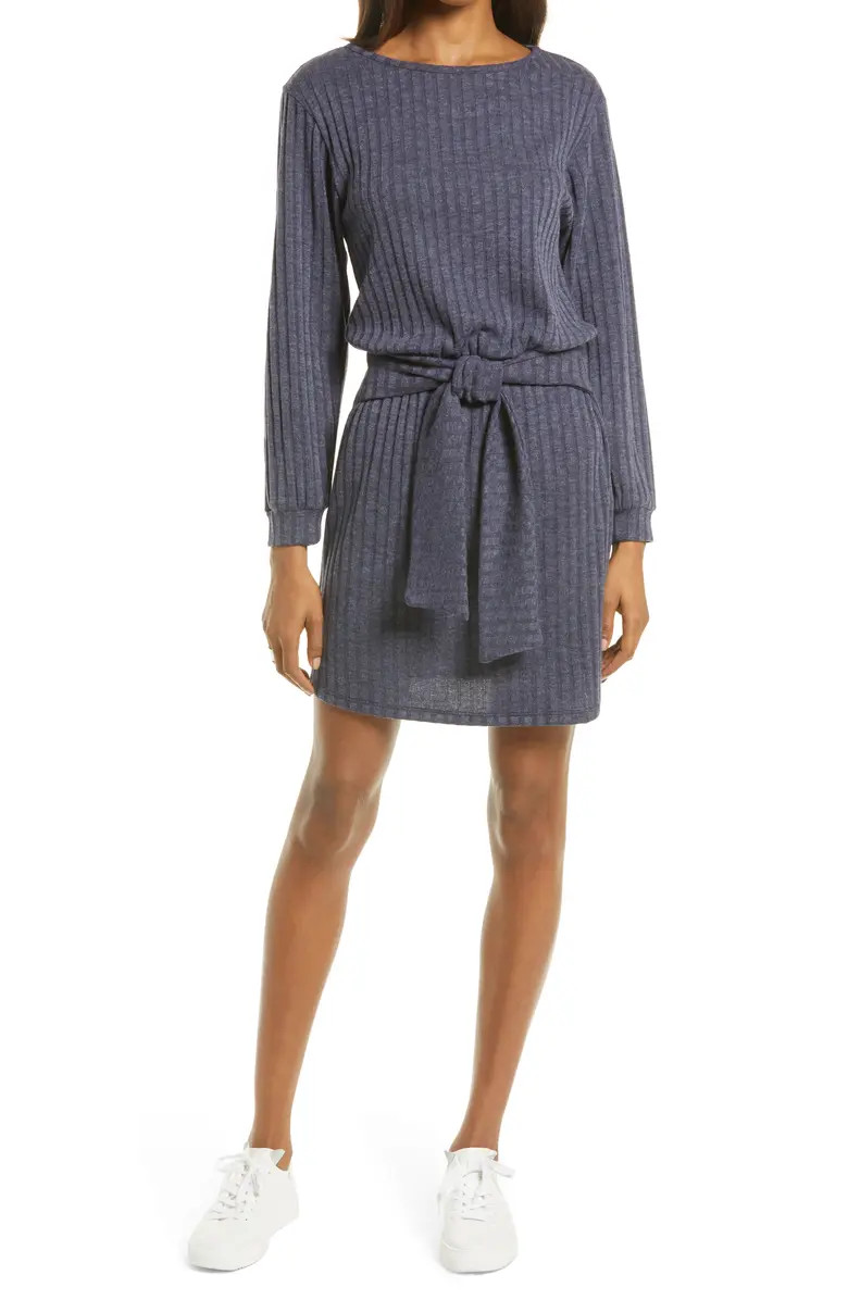 Tie Front Long Sleeve Dress | Nordstrom