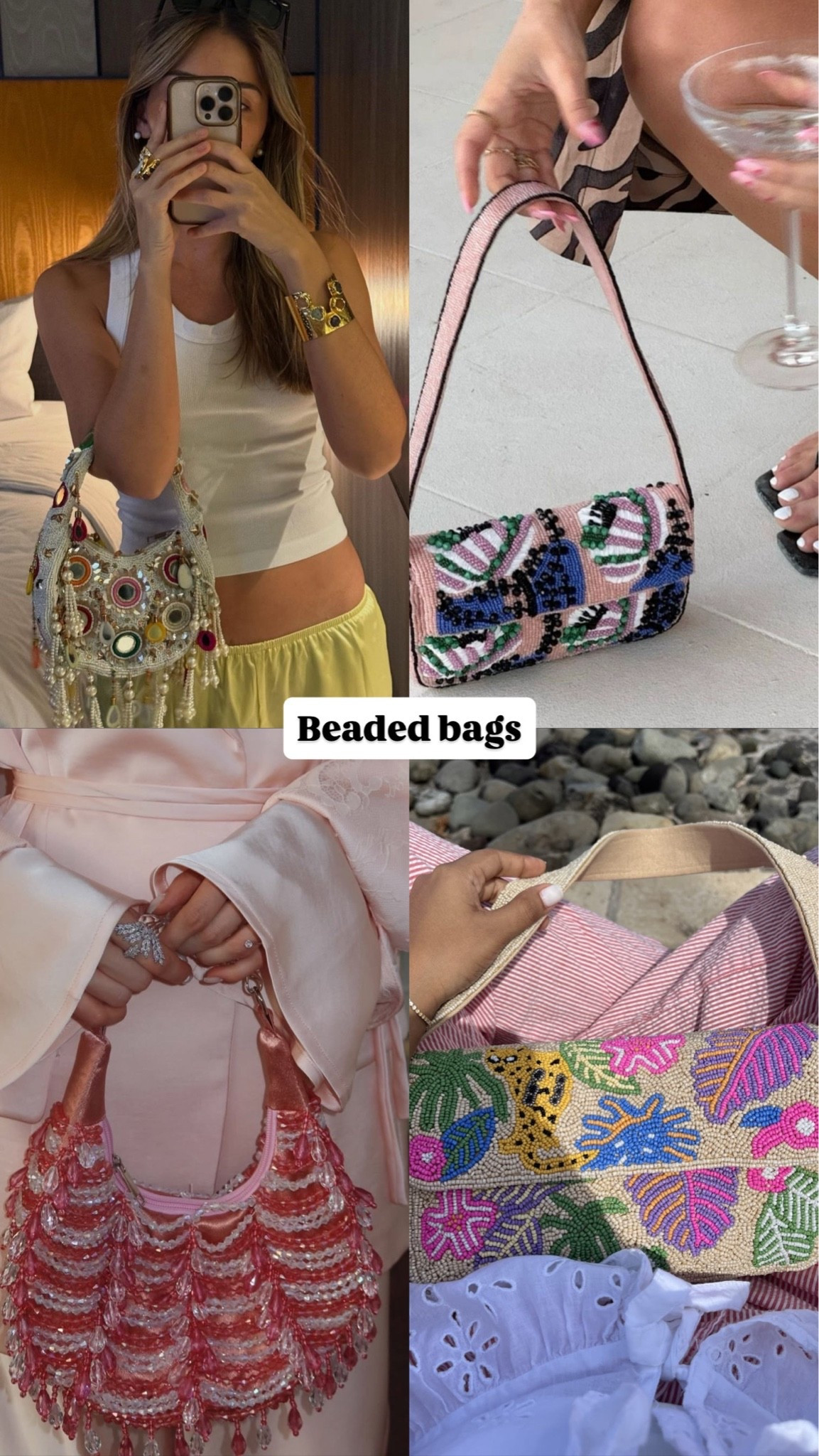 Beaded bags are the statement accessory for a cool girl fashion trendy summer 👜
#BeadedBag #AccessoryTrend #ItGirlStyle

#LTKootd #LTKSaleAlert