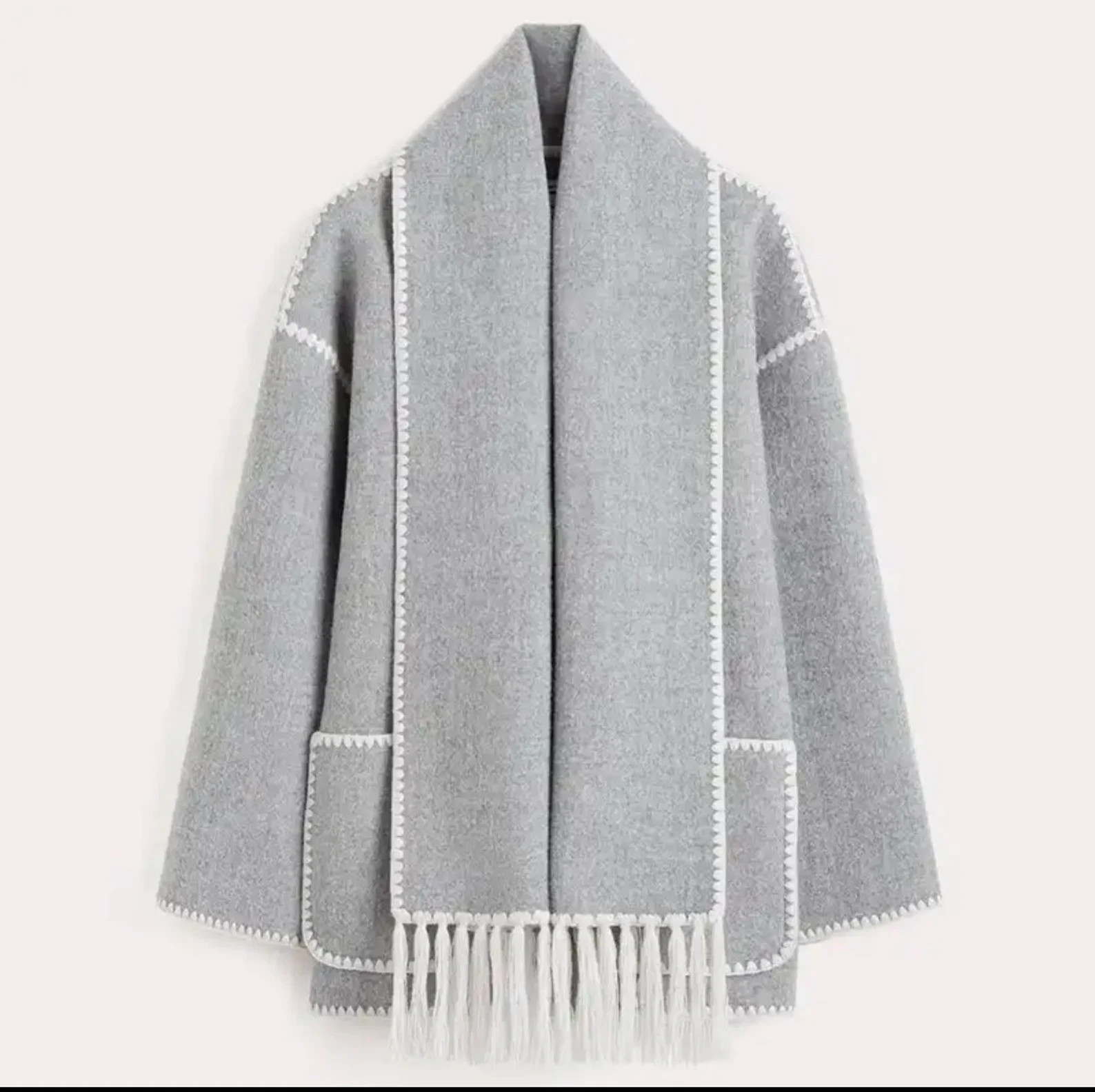 Elegant Loose Women's Coat With Scarf Fashion Long Sleeve - Etsy | Etsy (US)