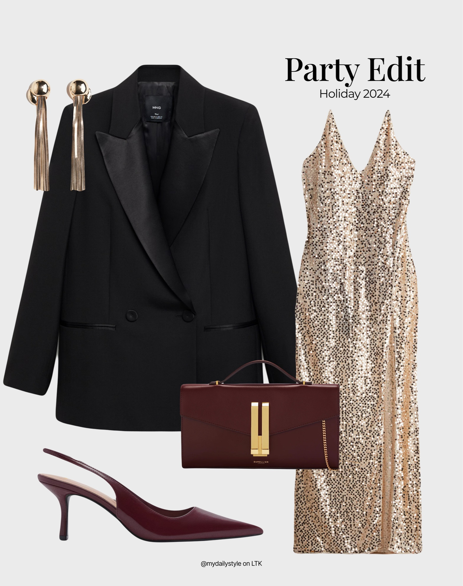 Party outfit perfect for Christmas 🖤

Check out more styling ideas in my profile. 

Tags: night look, holiday 2024, party dressing, parte wear, party look, sequin, holiday outfits, fall style, winter style, winter fit, pre-fall, autumn style, fall outfit, autumn outfit, fall fashion, autumn fashion, easy styling, simple everyday look, chic & basic outfit, Parisian look, casual outfit, capsule wardrobe, office look, brunch style, high street. 

#LTKpartywear #LTKbag #LTKstyletip