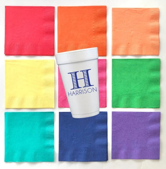 personalized foam cups, personalized cups, customizable cups, personalized gift idea, housewarmin... | Etsy (US)