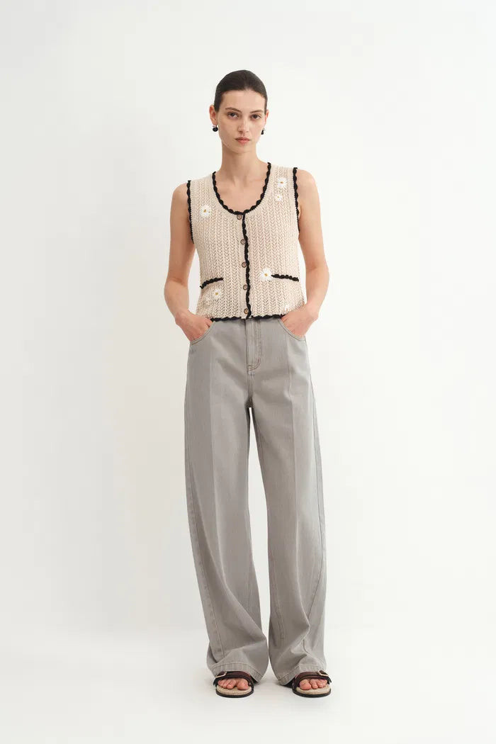 Karin Baggy Jeans in Washed Cotton Denim | Fabrique