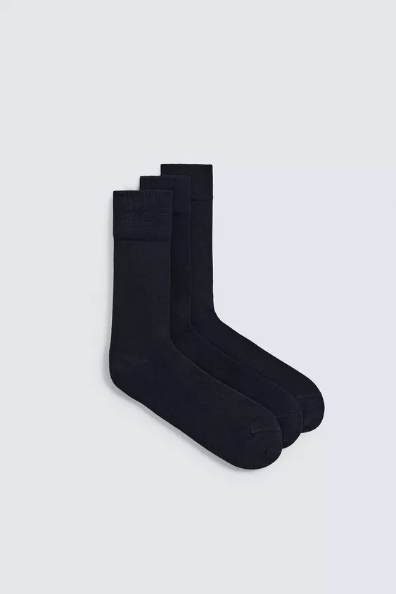 3-PACK OF LIGHTWEIGHT TEXTURED SOCKS | Zara UK