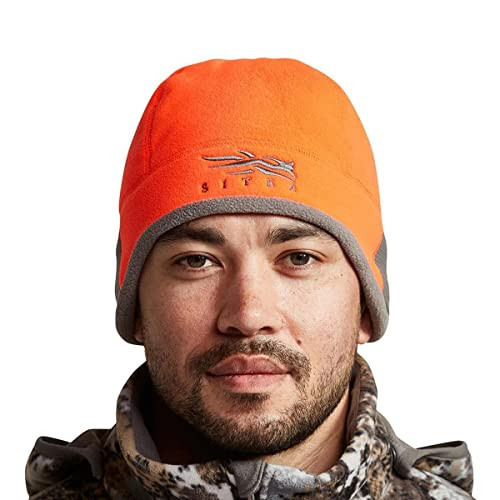 SITKA Gear Men's Stratus Windstopper Insulated Fleece Hunting Beanie, Blaze Orange, OSFA | Amazon (US)